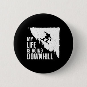 Badge Rond 5 Cm Cool Snowboard Art Pour Hommes Femme Planche À Nei
