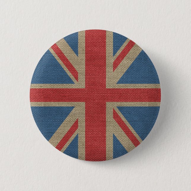 Badge Rond 5 Cm Cool tendance Royaume-Uni Union Jack Drapeau textu (Devant)