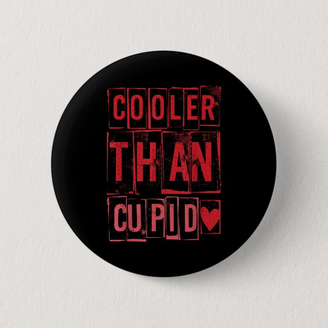 Badge Rond 5 Cm Cooler Than Cud Cute Valentine's Day Kids Boys Gir (Devant)