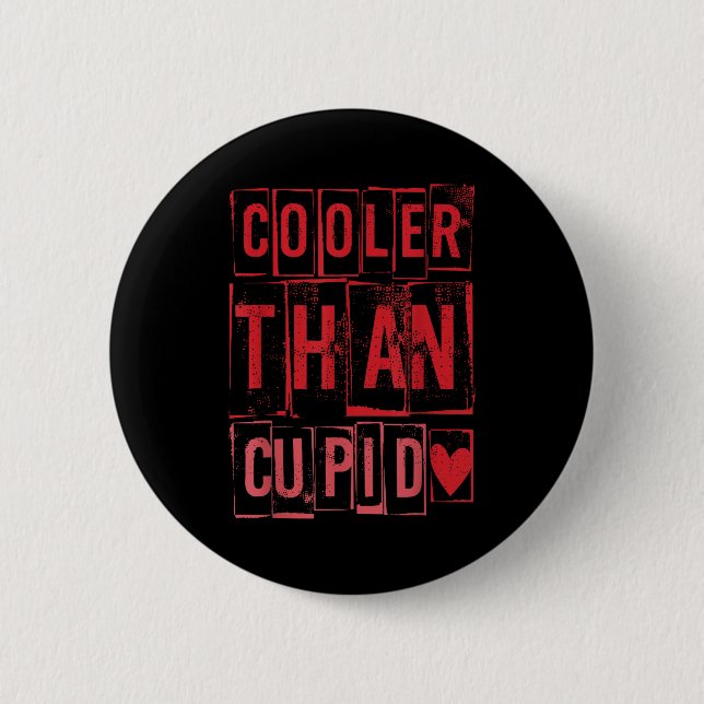 Badge Rond 5 Cm Cooler Than Cud Cute Valentine's Day Kids Boys Gir (Devant)