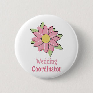 Badge Rond 5 Cm Coordonnateur rose de mariage de fleur