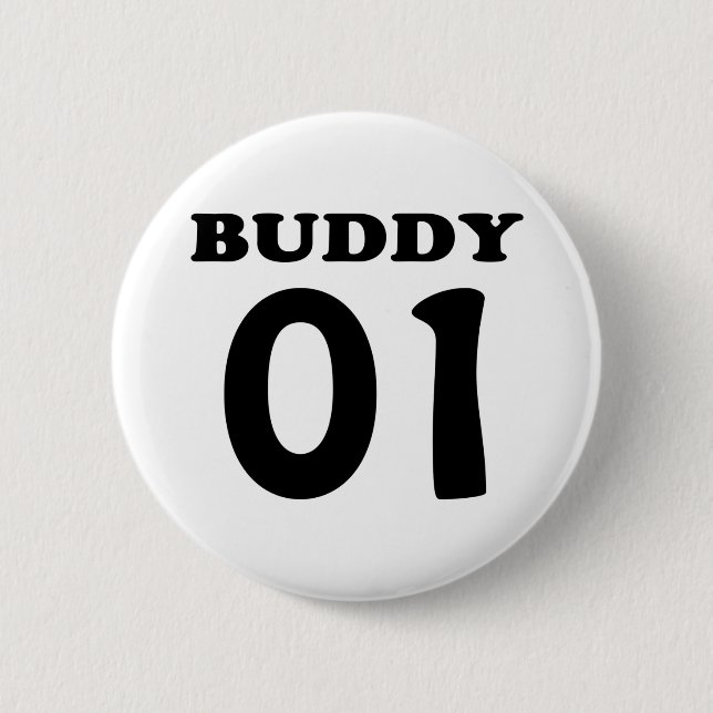 Badge Rond 5 Cm copain 01 noir (Devant)