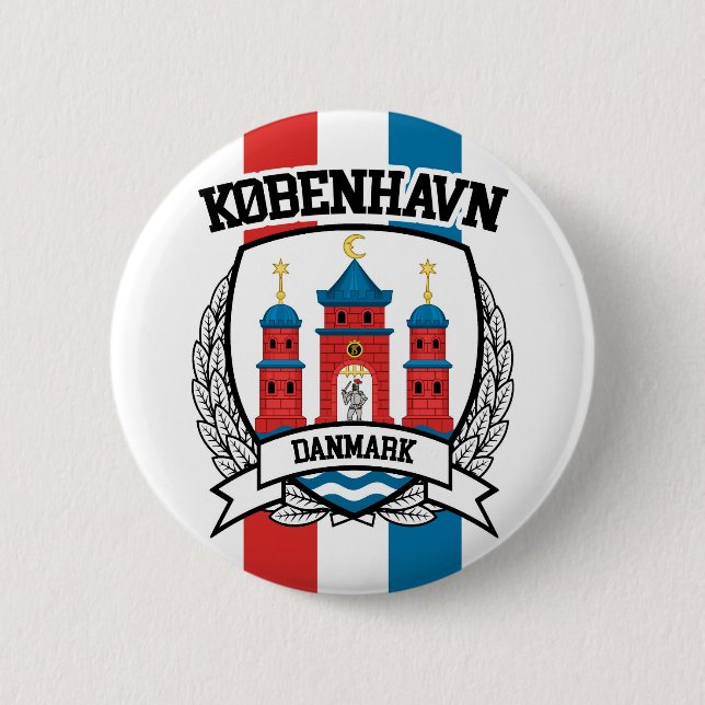 Badge Rond 5 Cm Copenhague (Devant)
