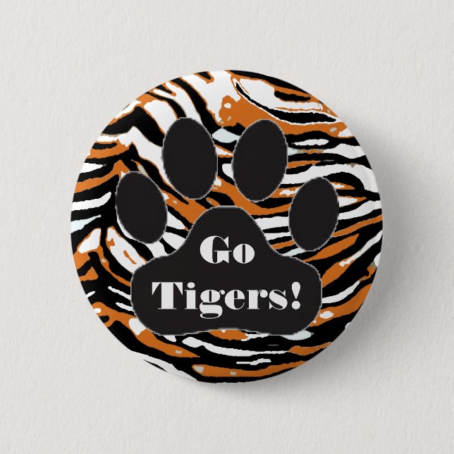 Badge Rond 5 Cm Copie de tigre et esprit de Patte-School (Devant)