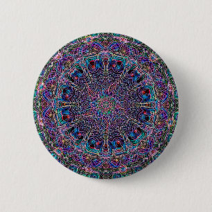 Badge Rond 5 Cm Copie hippie de Psychadelic d'art