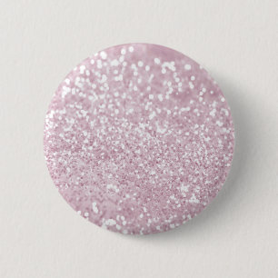 Badge Rond 5 Cm Copie rose Girly de photo de parties scintillantes