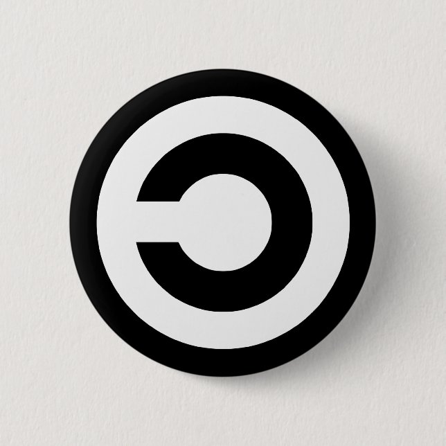 Badge Rond 5 Cm Copyleft - l'information veut être libre (Devant)