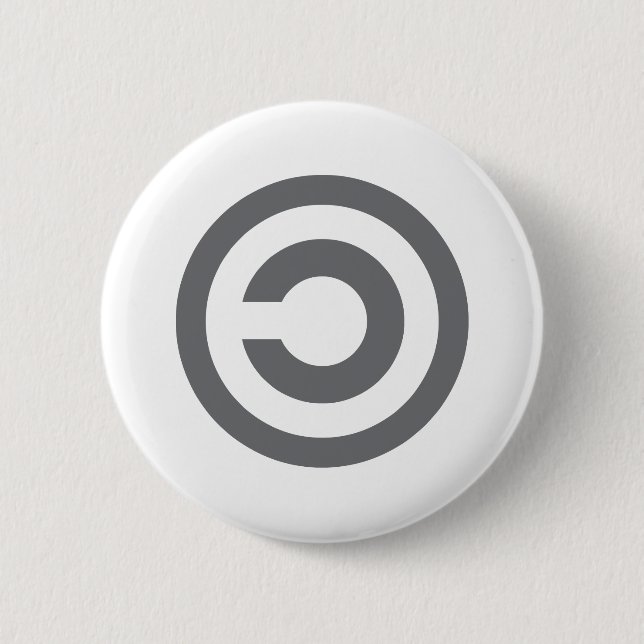 Badge Rond 5 Cm Copyleft - l'information veut être libre (Devant)
