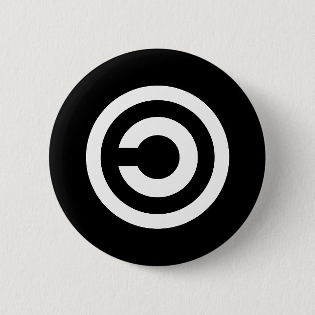 Badge Rond 5 Cm Copyleft - l'information veut être libre (Devant)
