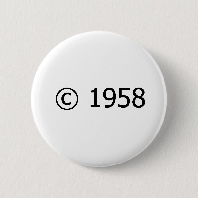 Badge Rond 5 Cm Copyright 1958 (Devant)