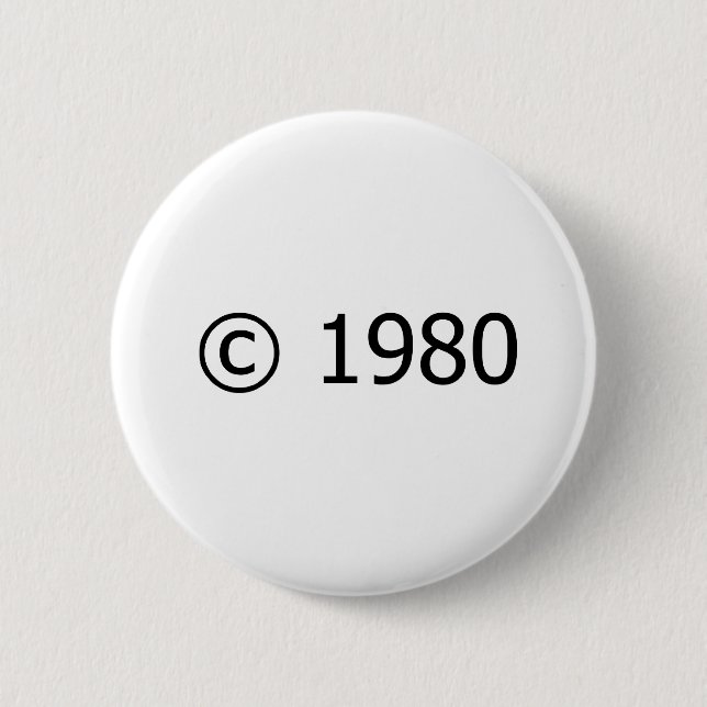 Badge Rond 5 Cm Copyright 1980 (Devant)