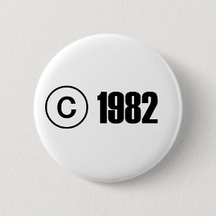Badge Rond 5 Cm Copyright 1982