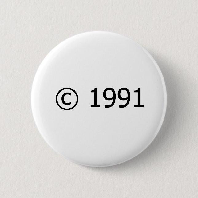 Badge Rond 5 Cm Copyright 1991 (Devant)