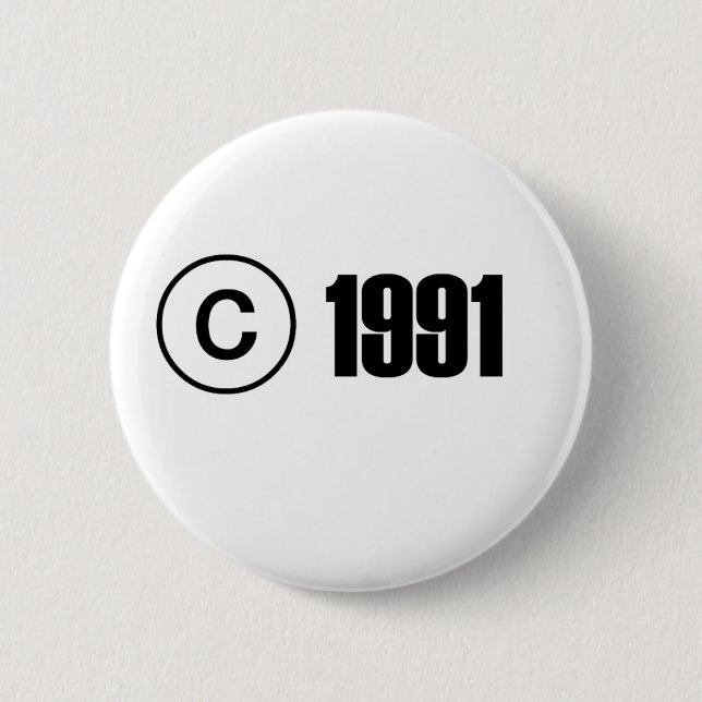 Badge Rond 5 Cm Copyright 1991 (Devant)