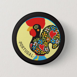 Badge Rond 5 Cm Coq célèbre de Barcelos Nr 06