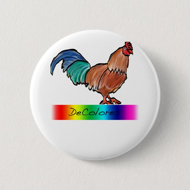 Badge Rond 5 Cm Coq de DeColores (Devant)