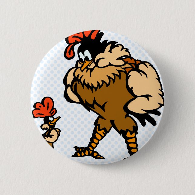 Badge Rond 5 Cm Coq de Robbey (Devant)