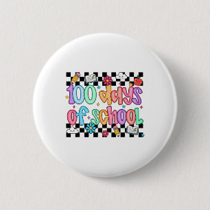 Badge Rond 5 Cm Coq drôle pour enseignant pour le 100e jour d'écol