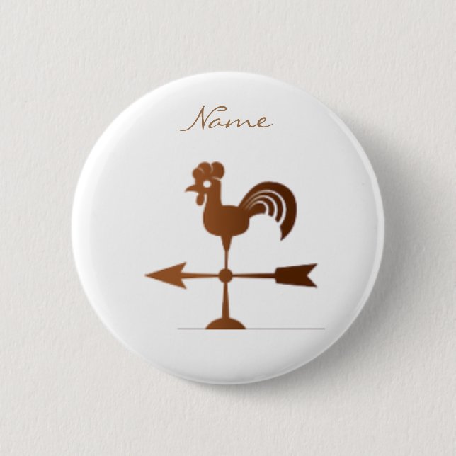 Badge Rond 5 Cm Coq Wethervane Thunder_Cove (Devant)