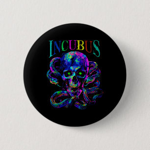 Badge Rond 5 Cm Coque Et Serpents Halloween Style Gothique