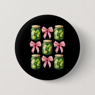 Badge Rond 5 Cm Coquette Pickle En Canne Bows Jote Jar Fille Femme