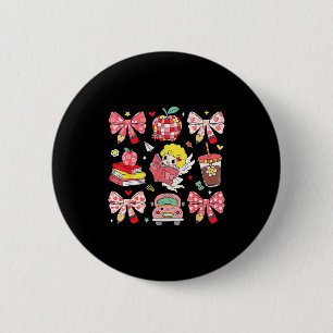 Badge Rond 5 Cm Coquette Rose Bow Apple Reconnaissance des Enseign