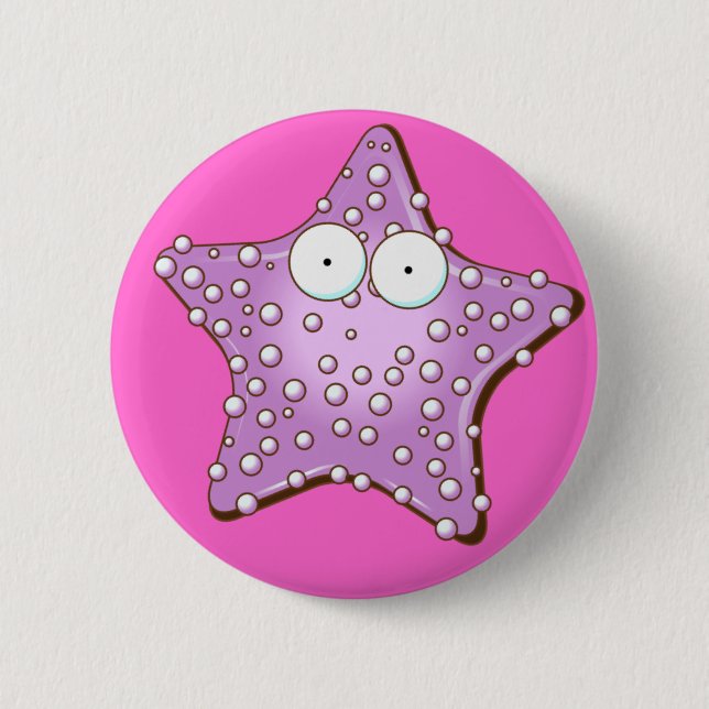 Badge Rond 5 Cm Coquillages (Devant)