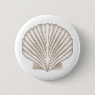Badge Rond 5 Cm Coquille de style aérographe