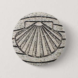 Badge Rond 5 Cm Coquille d'EL Camino, trottoir, Espagne