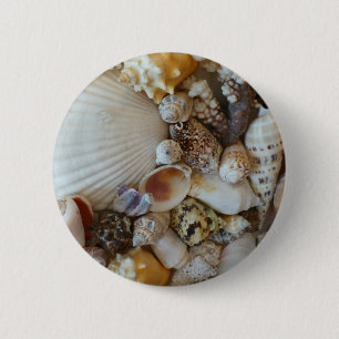 Badge Rond 5 Cm Coquilles de Sanibel