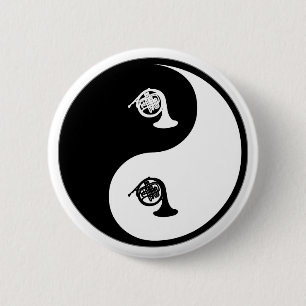 Badge Rond 5 Cm Cor de harmonie de Yin Yang
