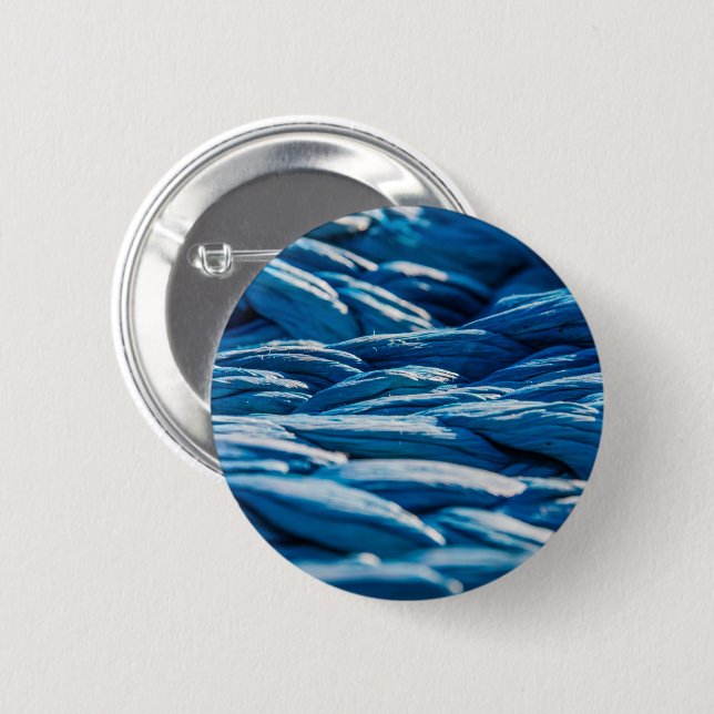 Badge Rond 5 Cm Corde bleue (Devant & derrière)