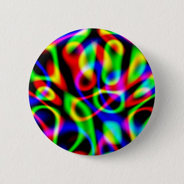 Badge Rond 5 Cm Cordes de voyage psychédéliques sombres (Devant)
