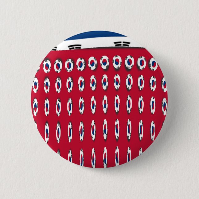 Badge Rond 5 Cm Corée du Sud Polka Dot Drapeau Design d'art : une  (Devant)