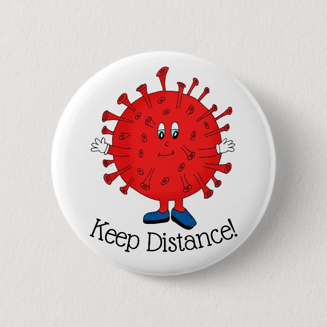 Badge Rond 5 Cm Corey, le Coronavirus (Devant)