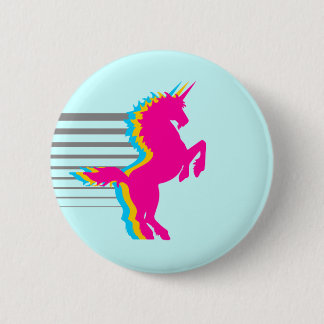 BADGE ROND 5 CM COREY TIGER 1980 RETRO VINTAGE UNICORN