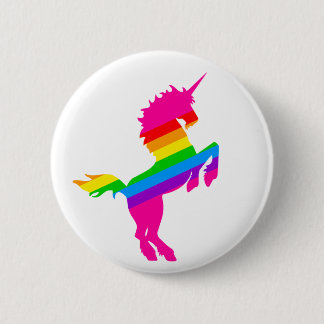 Badge Rond 5 Cm COREY TIGER 1980s RÉTRO VINTAGE LICORNE ARC-EN-CIE