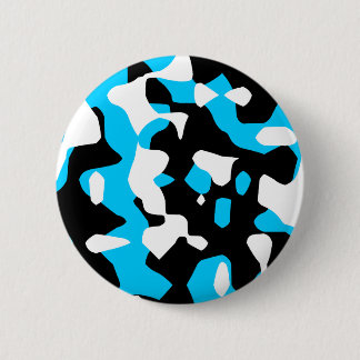 Badge Rond 5 Cm Corey Tiger 80s Rétro Camouflage (Camo) Bleu