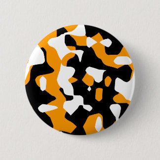 Badge Rond 5 Cm Corey Tiger 80s Rétro Camouflage Orange (Camo)