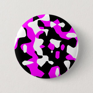 Badge Rond 5 Cm Corey Tiger 80s Rétro Camouflage Rose Chaud (Camo)