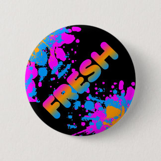 Badge Rond 5 Cm COREY TIGER 80s RETRO FRAIS PEINTURE SPLATTER