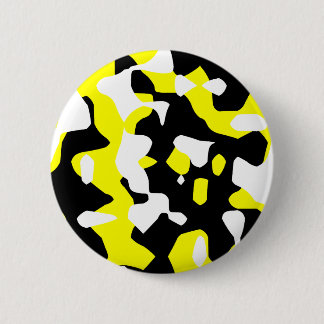 Badge Rond 5 Cm Corey Tiger 80s Rétro Jaune Camouflage (Camo)