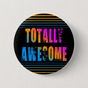 Badge Rond 5 Cm COREY TIGER 80s RETRO TOTALEMENT STRIPES INTÉRESSA