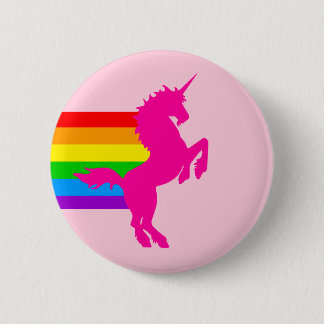 Badge Rond 5 Cm COREY TIGER 80s RÉTRO VINTAGE LICORNE ARC-EN-CIEL