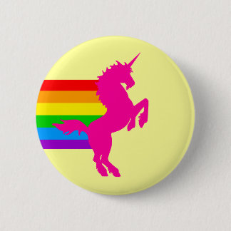 Badge Rond 5 Cm COREY TIGER 80s RÉTRO VINTAGE LICORNE ARC-EN-CIEL