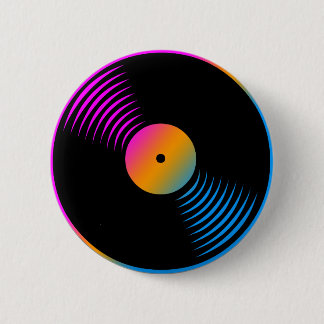 Badge Rond 5 Cm Corey Tiger 80s Retro Vintage Vinyl Record Pin