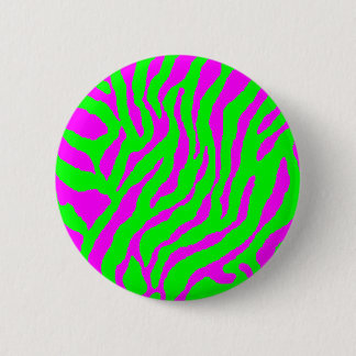 Badge Rond 5 Cm Corey Tiger 80s Vintage Rayures de Tigre