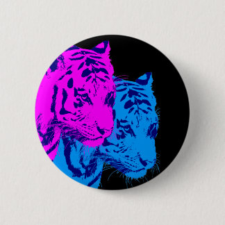 Badge Rond 5 Cm Corey Tiger 80s Vintage Twin Tigers