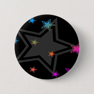BADGE ROND 5 CM COREY TIGER HUGHTIES RETRO DISCO STARS