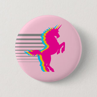 Badge Rond 5 Cm COREY TIGER LICORNE RÉTRO VINTAGE 1980s